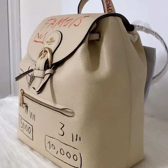 New💃Coach X Jean Michel Basquiat Kleo Backpack - Picture 7 of 15